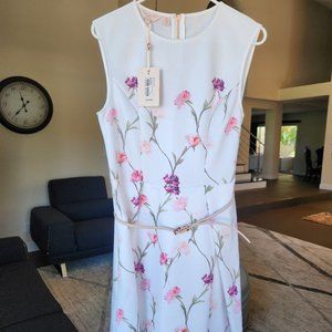 TED BAKER NEW with Tags Floral White Dress size 4/US Size 10